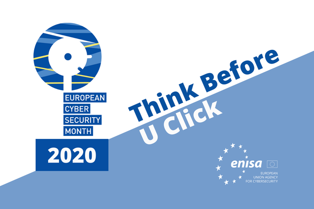 Under the motto, ‘Think Before U Click’, <a href="/enisa_eu/">ENISA</a> will launch the 2020 European <a href="/CyberSecMonth/">Cyber Security Month</a> campaign that will run during October

📣We need your support so get involved ⬇️ #ThinkB4uClick