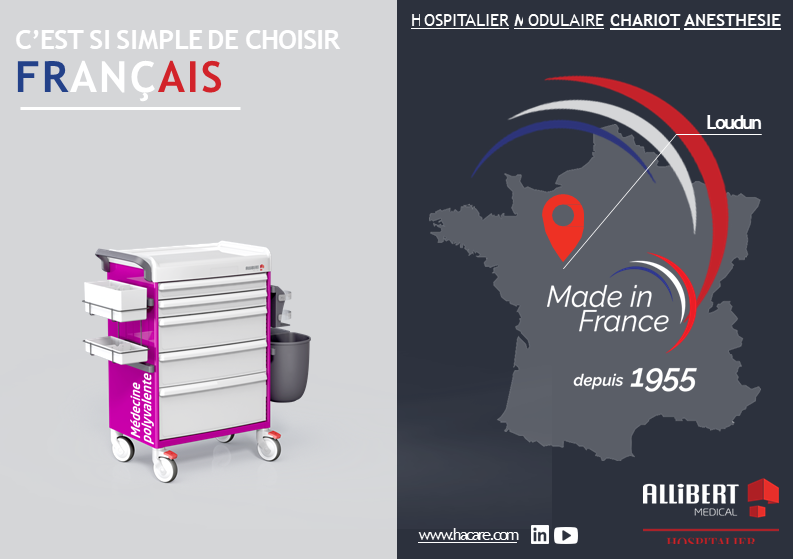 HACaregroup's tweet photo. Made in France | Le groupe HAcare - Mobilier Medical conçoit et fabrique des produits de qualité, 100 % #MadeinFrance. 🇫🇷
Nous favorisons ainsi l'emploi local et défendons un savoir-faire français. https://t.co/DsSIzZn3G5