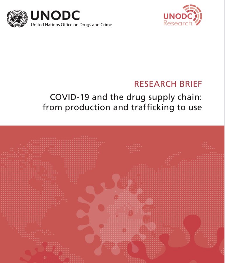 On parle ici de la Suisse. Et ailleurs? Je vous renvoie vers ce court PDF de  @UNODC qui résume bien la situation européenne et mondiale:  https://www.unodc.org/documents/data-and-analysis/covid/Covid-19-and-drug-supply-chain-Mai2020.pdf