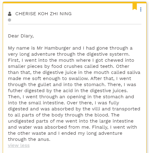 Kowbx2's tweet photo. Task 2: Imagine you are a hamburger. Write a story of how you travelled from the mouth to the anus. (Differentiated Instructions by task for P3 Science Digestive System) https://t.co/VXhWn6QG7c