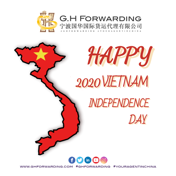 huang_janette's tweet photo. Happy National Day to our friends in Vietnam! 🥳👏
If you need any assistance in China,please feel free to contact me.
📧Email: janette@nbguohua.com
#GHForwarding #YourAgentInChina https://t.co/Hea4ki2LWr