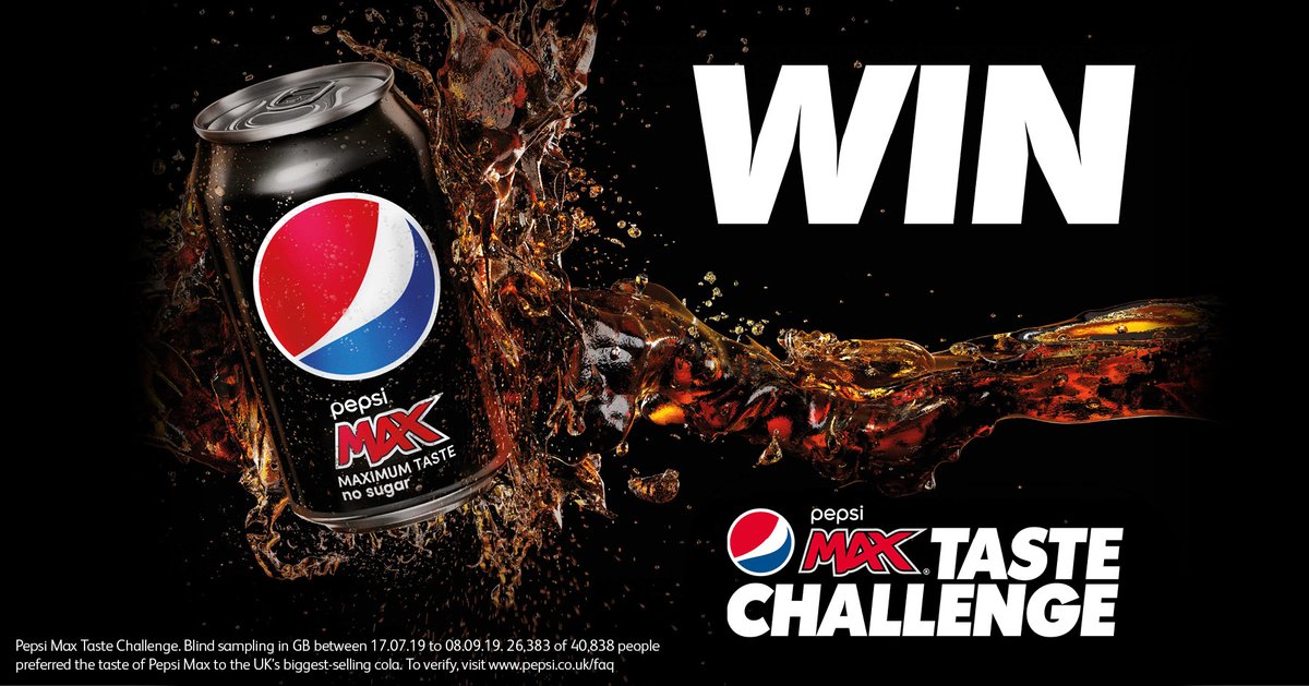 myLondis's tweet image. Pepsi Taste Challenge is BACK🤯

In 2019, 65% chose the great taste of Pepsi Max🏆

To celebrate, we're giving you the chance to #Win Pepsi Max &amp;amp; glassware!

Want to enter? Follow @myLondis &amp;amp; RT this post!

18+/GB only. See Londis.co.uk/terms for full T&amp;amp;C's. Closes: 09/09/20