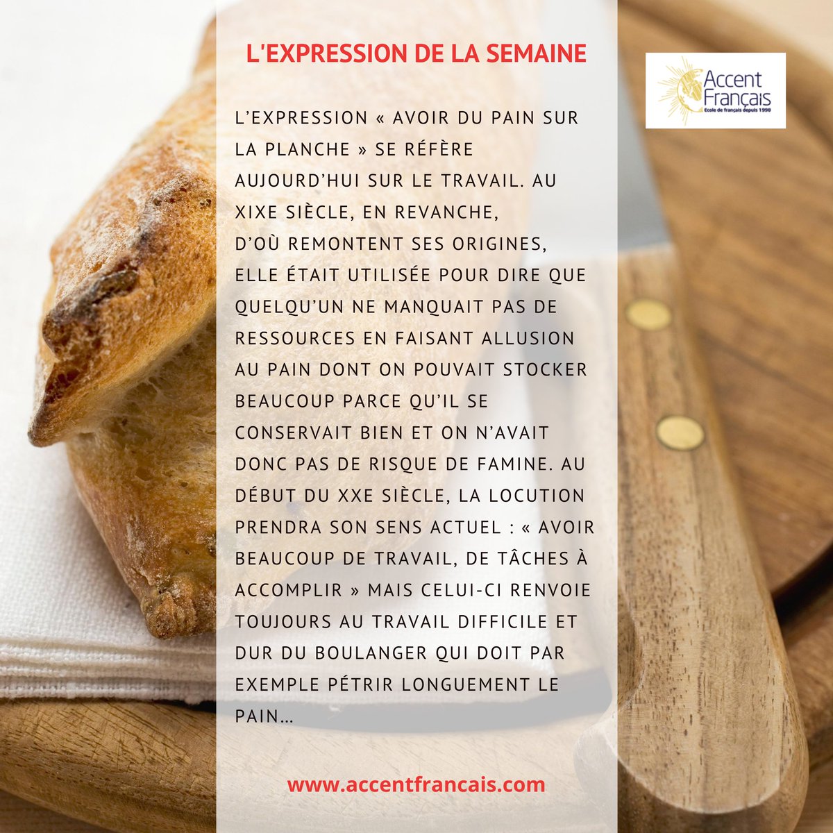 #expressionfrancaise de la semaine
Want more? Join us in France for a memorable experience!
accentfrancais.com
#accentfrancais #montpellier #france #frenchcourse #frenchexpression #learnfrench #intercambio #francés #aprenderfrances #inmersion #viajar #estudiar #hablarfrances