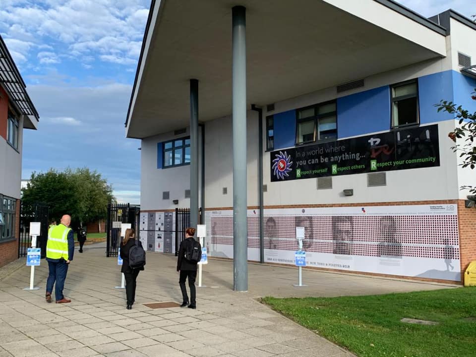 AcklamGrange's tweet photo. Mr Laidler was very excited to open the gates to our new Year 7 students this morning. A sunny morning for the start of their journey as part of the AGS family ☀️👍 https://t.co/xxbd2hJtzH