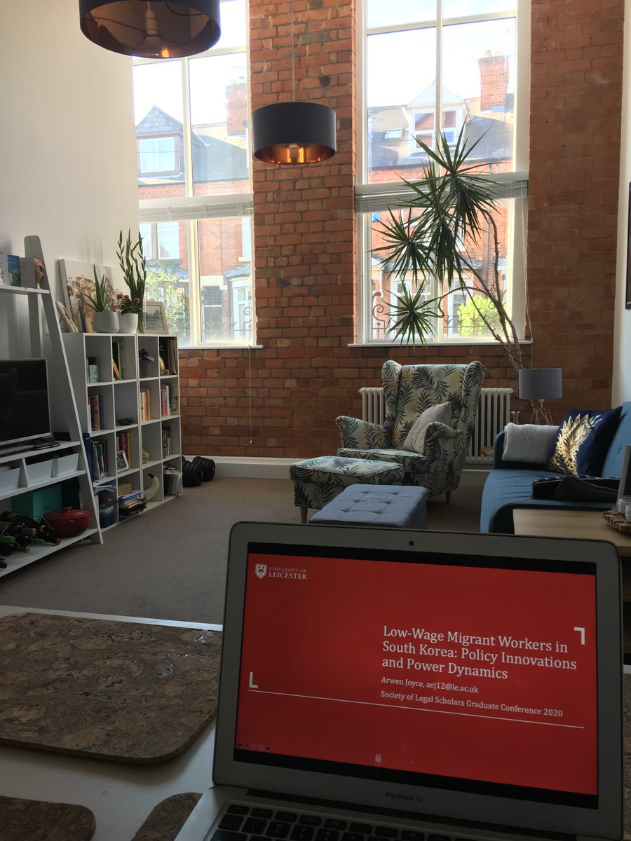 arwenalamonde's tweet photo. Excited to discuss my research at #SLSVirtual20 today in PhD Stream 7. My #roomwithaviewSLSConference is the same Leicester lockdown view I've had every day of work since early March. Good thing I like my tiny flat! https://t.co/d6q7Pp4Bxn