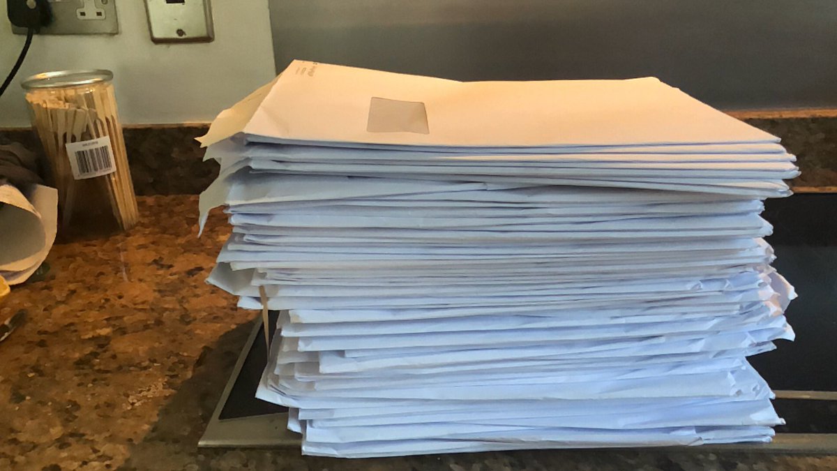 CBurnell117's tweet image. I asked @O2 for invoices from The last 10 months for my account. you can’t get them online after about 6. Granted I have 3 numbers. But come on!!! 58 envelopes!!!!!! You should be able to pdf a customer. This is absurd and inefficient with the technology available today.
