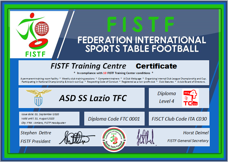 FISTF_Board's tweet photo. Lazio recognised as a FISTF Training Centre. https://t.co/LyMwnR3Od9 @FBFTSBSTVB @FISCT_Official @3FTS_Subbuteo @ATFA_Subbuteo @EnglishSubbuteo @TFASingapore @subbuteojapan https://t.co/zFTLLAJQSO