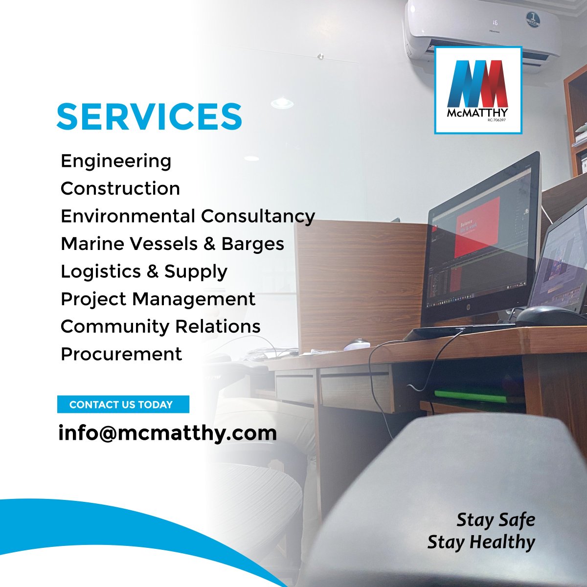 McMatthyNL's tweet photo. Despite the challenges of the second quarter, we are well-positioned to continue providing you with our various services.

Reach us on info@mcmatthy.com

#McMatthyNL https://t.co/8qnJSt6U5i
