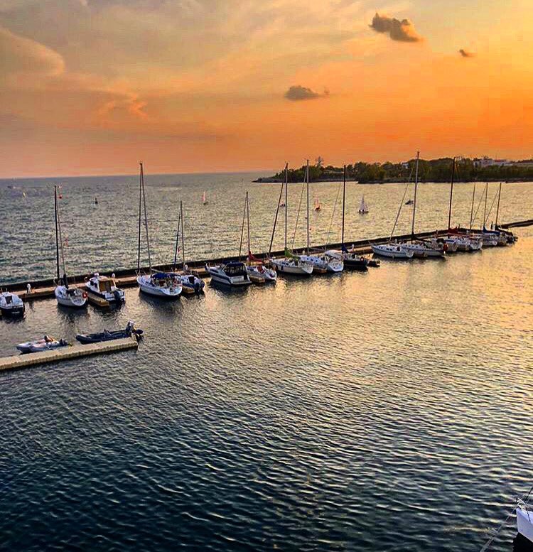 Gorgeous view of D dock at sunset care of Julie T.