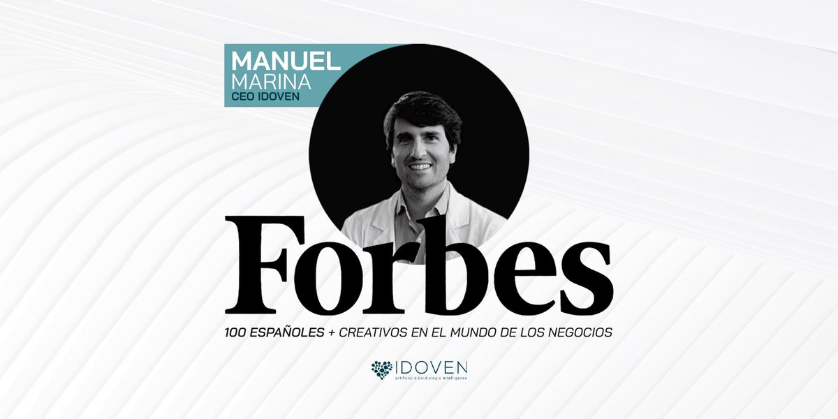 😍👏 Manuel Marina, CEO de #IDOVEN, seleccionado entre los 100 españoles más creativos en el mundo de los negocios por <a href="/Forbes_es/">Forbes_es</a>.

¡Enhorabuena <a href="/Dr_ManuelMarina/">Manuel Marina Breysse</a> y resto del equipo!