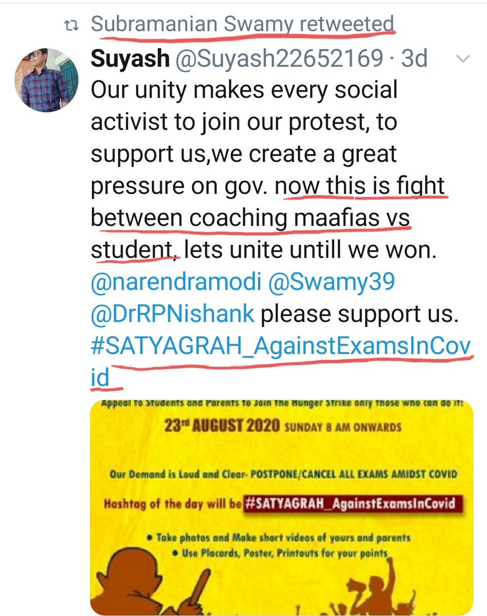 *DESPARATION*By 5th day, Swamy become desparate and claims fight between coaching mafias and students.Shamelessly takes support of coaching mafia since it serves his objective.*RESULT* No response.12/25