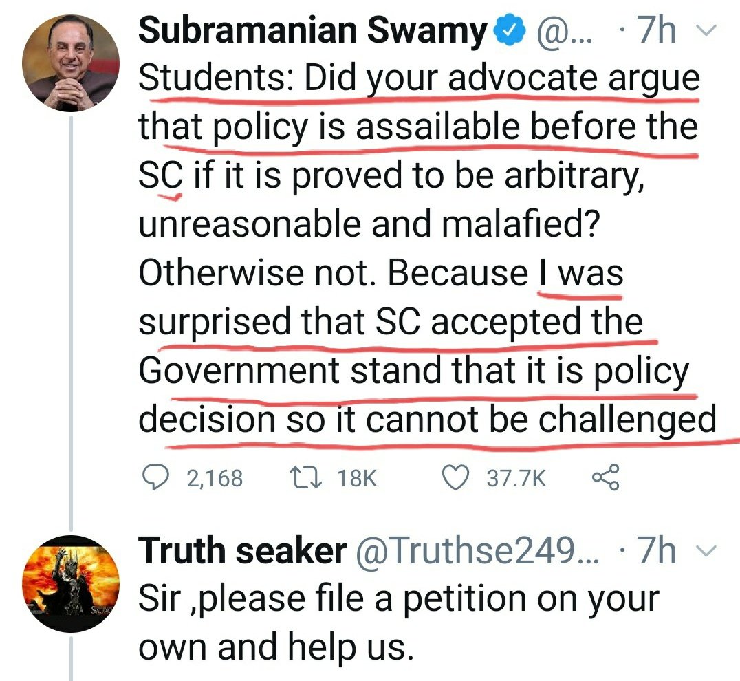 *SKIRTING RESPONSIBILITIES* 7 days after jumping into students bandwagon, Swamy realised that exams were not going be postponed..So, to save his face he portrayed himself as a saviour of students who tried till the end; he blamed PM for NOT consulting him..15/25