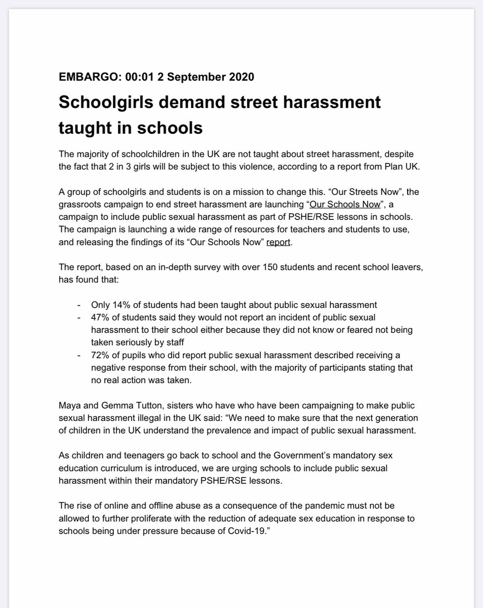 See abridged our press release here. Full version over at:  https://www.ourstreetsnow.org/our-schools 