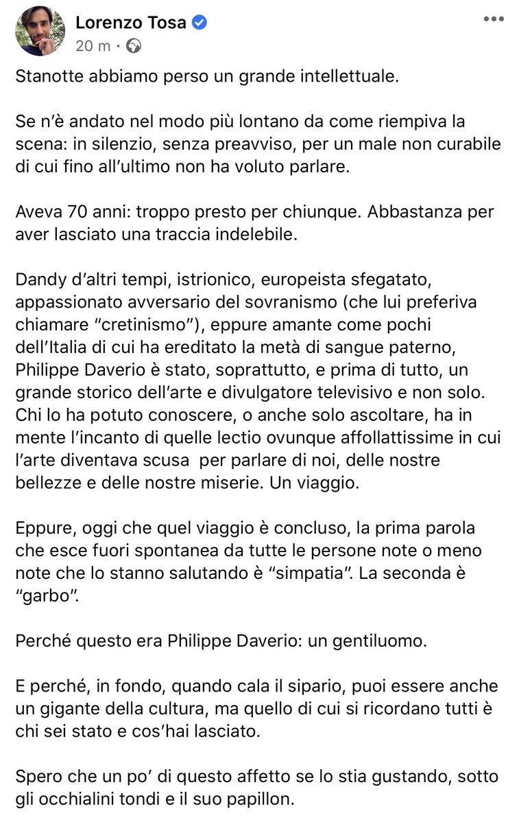 ileileileilee's tweet image. E quest’anno si è portato via anche lui. 

#PhilippeDaverio