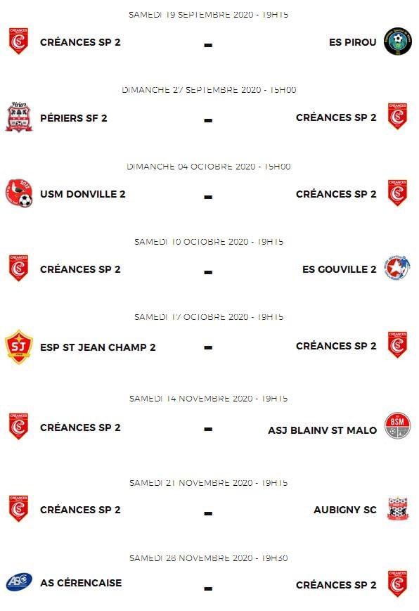 CreancesSports's tweet photo. 📆 CALENDRIER DISTRICT 📆 

Nous savons désormais ce qui attend nos 2 équipes réserves en ce début de saison... 

Et ça commence fort avec 2 derbys face à Pirou A et B le samedi 19 septembre ! 💥

Entraînement, va devenir le maître mot pour tous 🏋🏻‍♂️

#FORZACS⚪️🔴 https://t.co/1Exr1Bz9LF