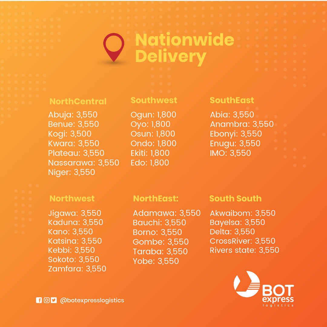 botexpresslog's tweet photo. Doorstep delivery nationwide at the best rates. #botexpress #bot #botexpresslogistics #safe #secure #expeditious #worldwide #BackToSchool #Chelsea #NBAPlayoffs #WednesdayMotivation #IceCreamScoopTwo https://t.co/t9P8k18yKa