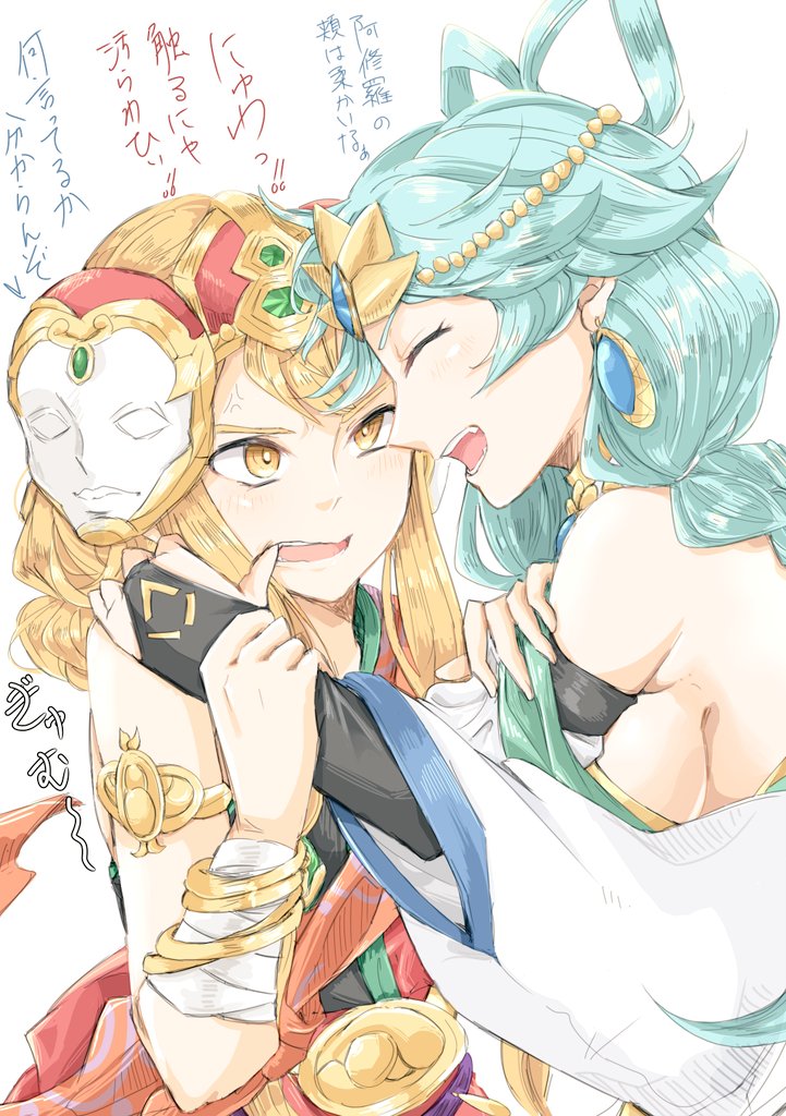 たここ モンストイラスト 帝釈天と阿修羅のマイルド不仲一悶着が好きです T Co Iug3ac47lq Twitter