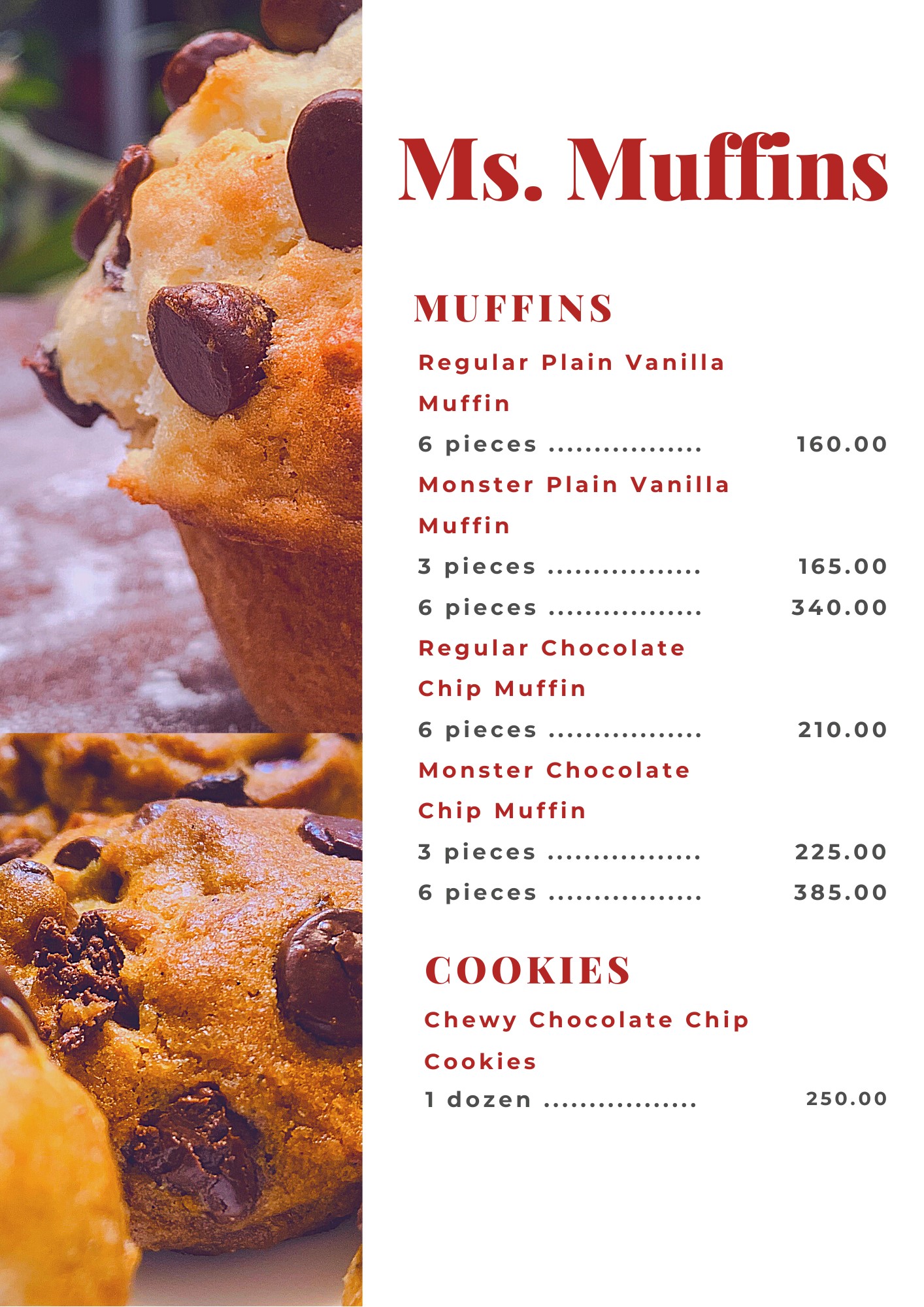 Ms Muffins on Twitter "Ms. Muffin' s price list for your 👀 only! DM Ms