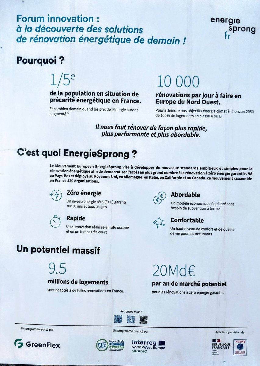 #EnergieSprong expose à la #citéfertile les 2 et 3 sept pour présenter les solutions de rénovation innovantes. #Brainybiz présente un prototype de production energétique consommant 0 kwh sur 12 mois grâce au #Smart pilotage !