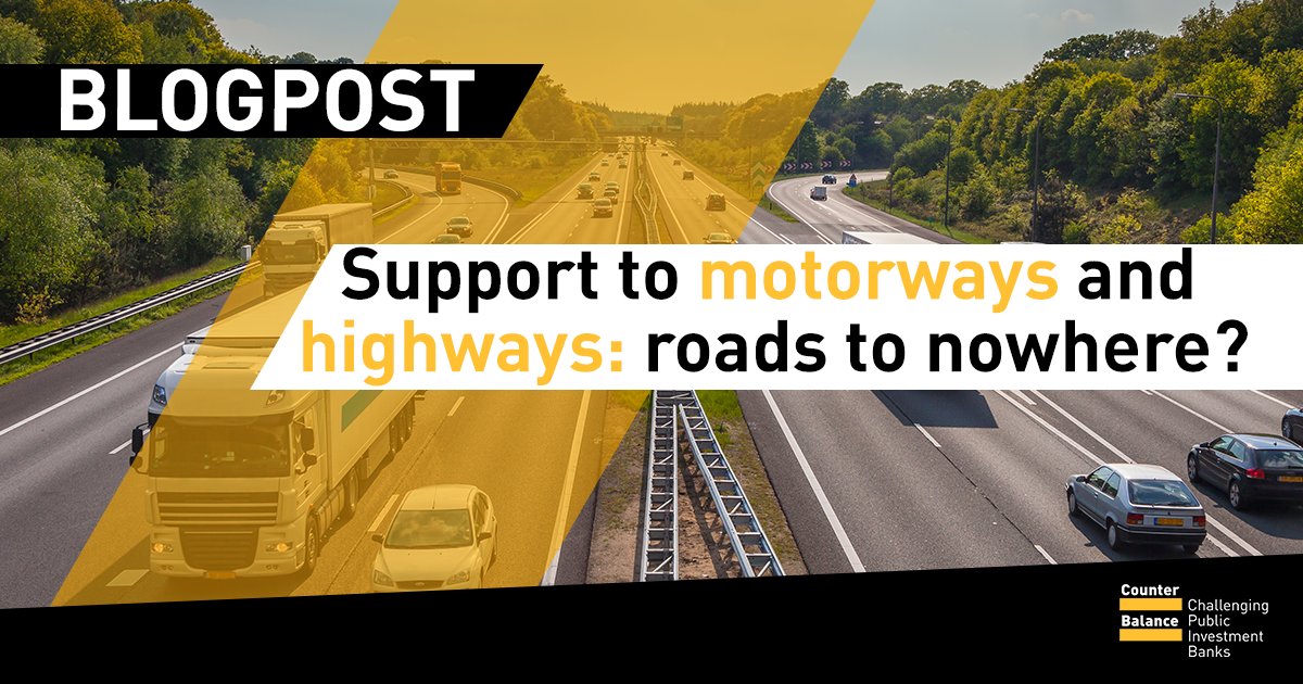 Counter_Balance's tweet photo. In just 3 years @EIB has spent €10.65 billion on expanding #roads, highways and motorways. Not really what a self-proclaimed “#Climate Bank” should be pushing for now is it? Read about the negative impact on people and #environment here: https://t.co/ccZofZwu68 #ClimateBankNow https://t.co/QXMIUN4Yc3