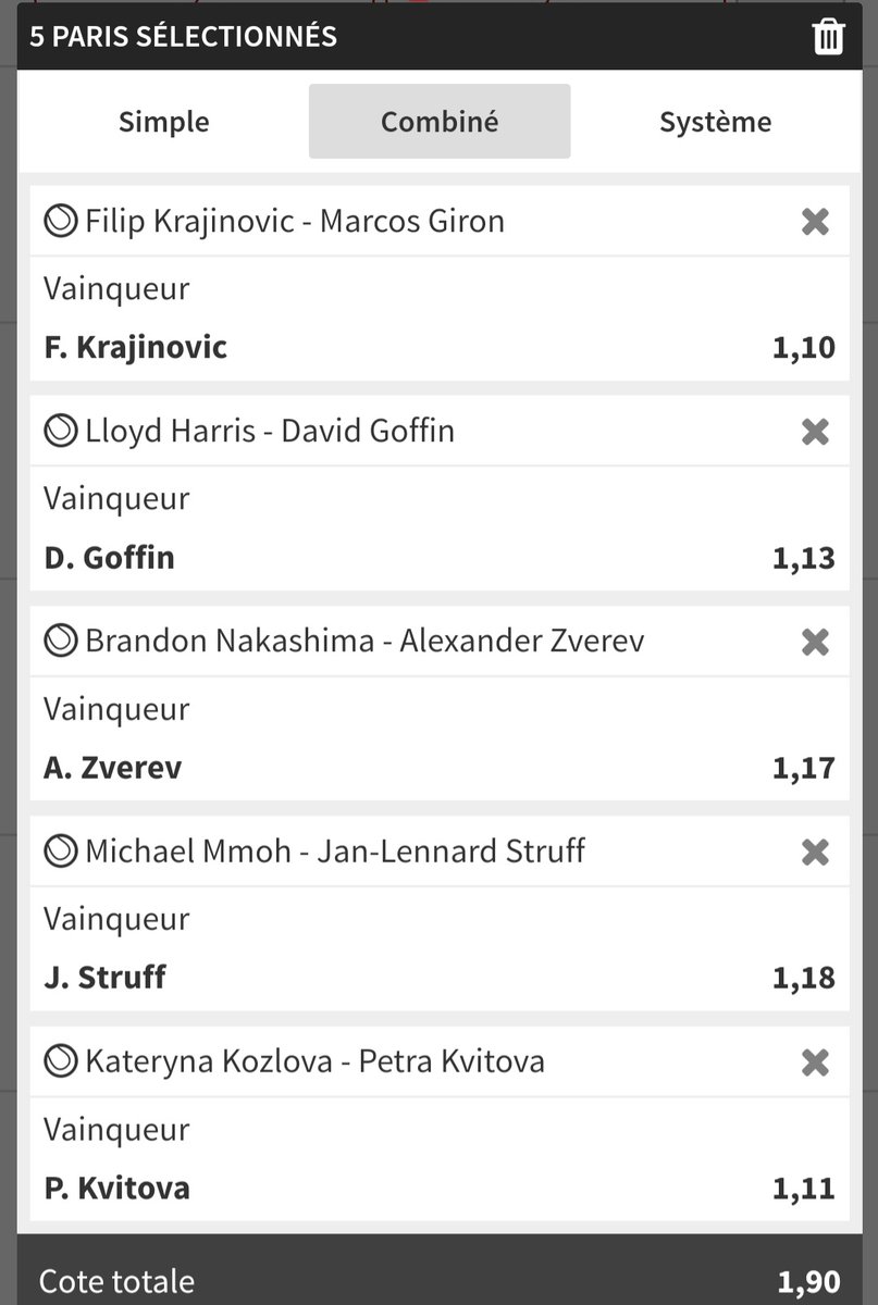 MorganePronos's tweet image. #bet #TeamParieur #pronos #tennis #ATP #WTA #USOpen #money