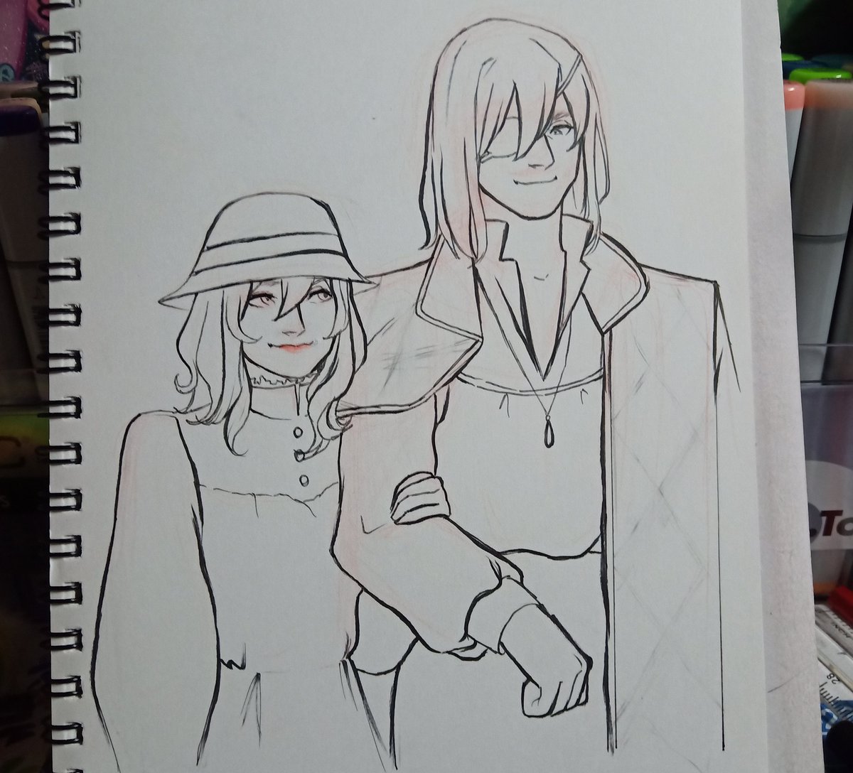 did someone order a fe3h x howl's moving castle fan art? oh... it's me. #wip 
