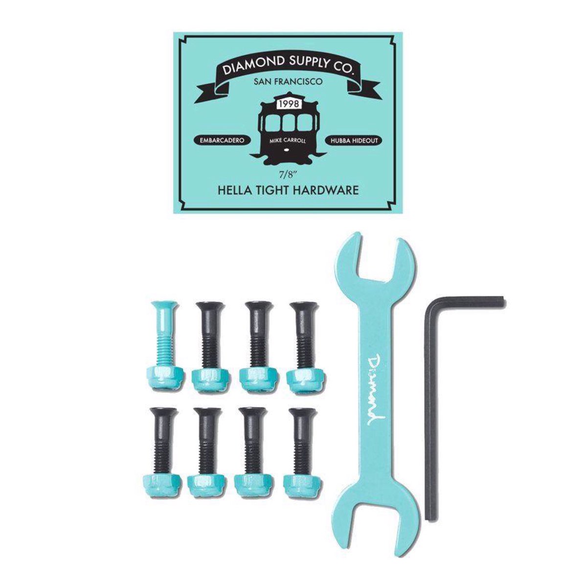 stuffsocoolph's tweet photo. ONHAND

P350 / SET

DIAMOND SUPPLY CO. HELLA TIGHT HARDWARE “MIKE CARROLL SIGNATURE”
7/8” Black &amp; Tiffany Hardware set of 8
1pc Allen Tool
1pc Wrench

#sscoph #stuffsocoolph #skateboard #skateboarding #philippineskateboarding #skateboardhardware #onhand #philippinesbased https://t.co/nuN2gwmwjF