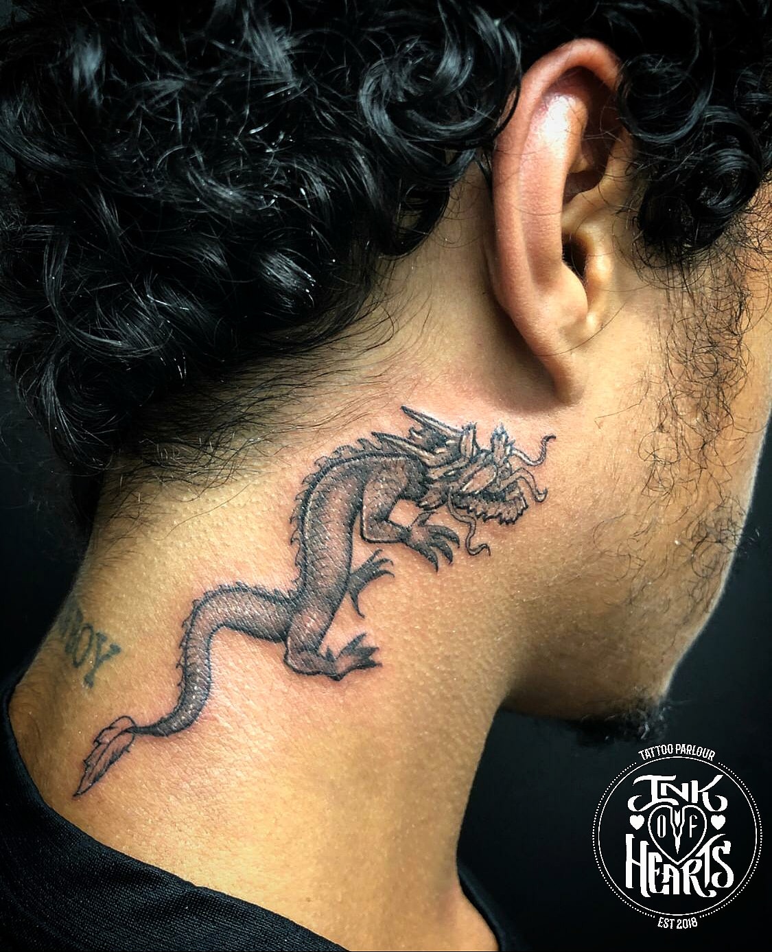 Neck Dragon tattoo women at theYoucom