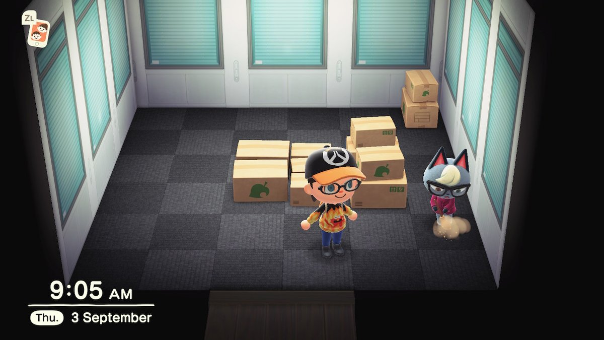 TrainerRedDom's tweet photo. I have Raymond in boxes. Leaving this up for a few hours and then taking the best offer for NMTs #AnimalCrossing #ACNH #RaymondInBoxes https://t.co/muTUHKQ4Zy
