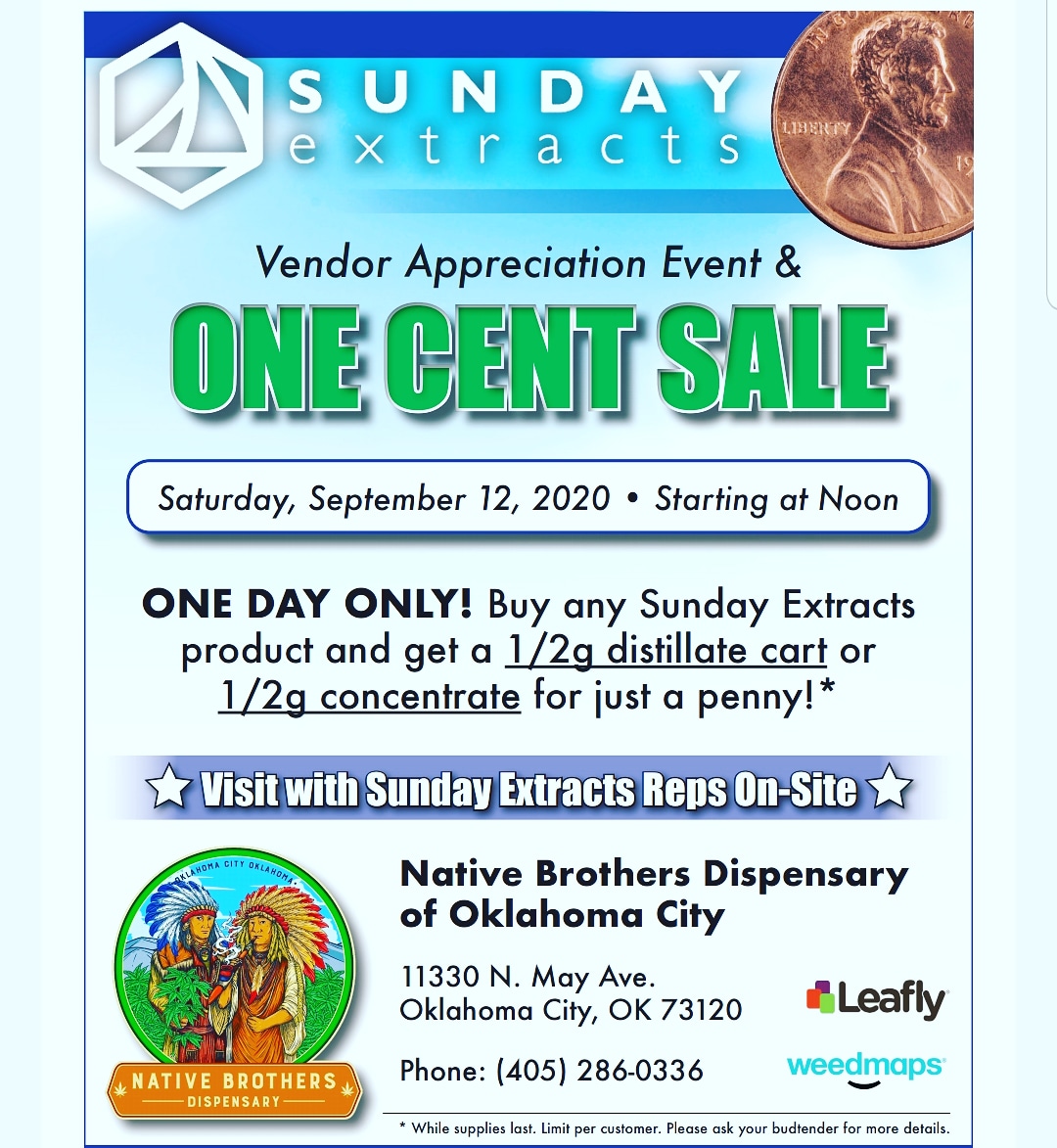 BrothersOkc's tweet photo. NEWS ALERT!!!!! Saturday the 12th, @SundayExtracts will be having a pop up booth at our may location. Swag, raffles, and specials deal with be going on starting at noon! Dont miss out on this event. #sundayextracts #curedresin #sq788 #oklahomacannabisindustry #terpy https://t.co/gA1LBKEHxu