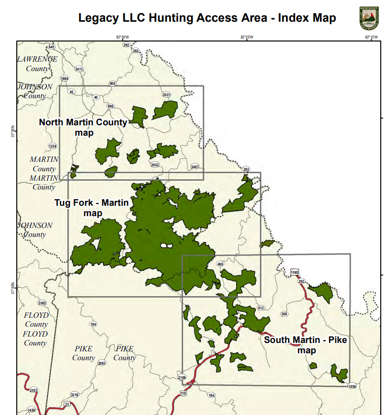 kyafield's tweet photo. BOOM! More than 44,000 acres in Eastern Kentucky now open for public hunting. New area:  https://t.co/cwkXrrOEC8

#KyFishWildlife #Working4You https://t.co/y0kMVh8QYA
