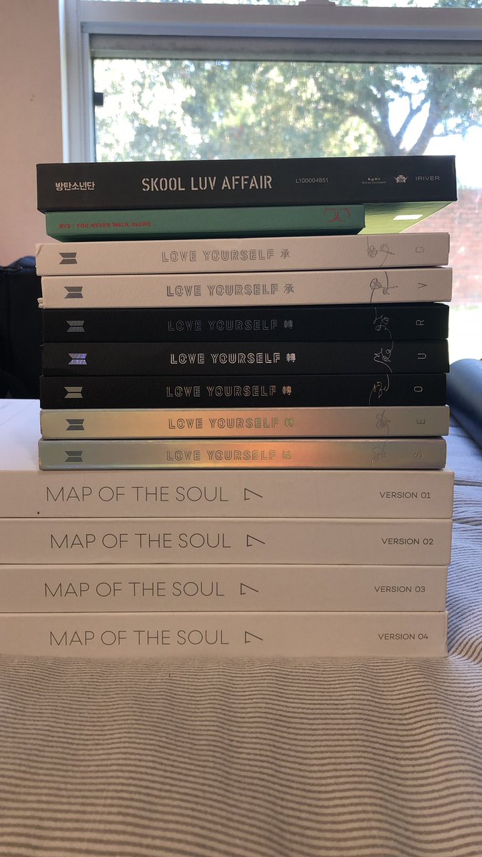 my bts stash! these are the albums that have PCs! if it’s that important that you know which PC (booo where’s the fun in that), just DM! 