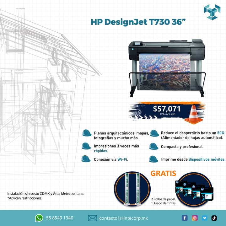 itc_tecnologia's tweet image. No te quedes sin tu plotter HP DesignJet T520😉🖨. Ideal para despachos de arquitectura, diseño y escuelas. 

*GRATIS*
2 rollos de papel
1 juego de tintas

Para más información 
📞55 3036 5019
#TecnologíaEnForlacMX #PlotterHP #Arquitectura #Diseño
