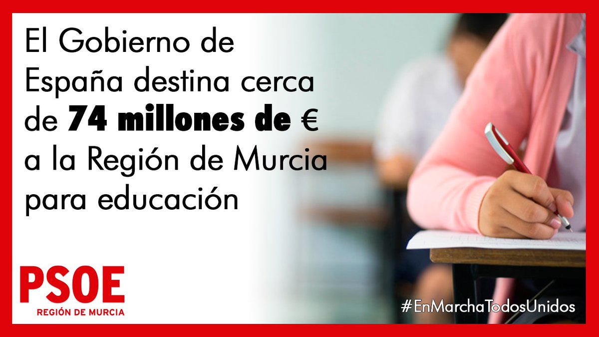 diegoconesa's tweet photo. El Gobierno de España transferirá al Gobierno regional cerca de 74 millones adicionales del Fondo Covid19 para educación. López Miras se queda sin excusas. Le exigimos que rectifique, contrate al menos 1500 docentes y reduzca ratios para iniciar las clases con la mayor seguridad. https://t.co/Z5C0JPUUeA