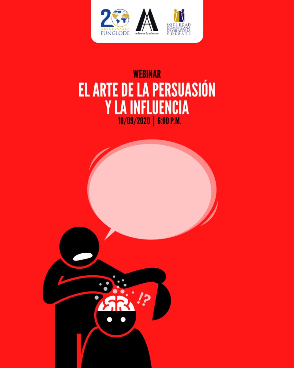Debate_FUNGLODE's tweet image. ¡VUELVE EL WEBINAR: EL ARTE DE LA PERSUASIÓN Y LA INFLUENCIA!😱 - mailchi.mp/185fc3c4f8f6/c…