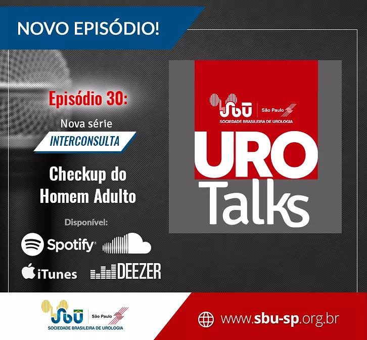 urologistaabc's tweet photo. 🎯 NOVA SÉRIE: Interconsulta - checkup do homem adulto
Participam do debate o oncologista Fabio Kater, o cardiologista Fernando Bacal e os urologistas Leonardo Seligra Lopes e Marcelo Wroclawski.
🎧 Ouça agora: https://t.co/lYZNyzX8D6
#sbusp #urotalks #interconsulta #checkup https://t.co/ivIMuIgk1S