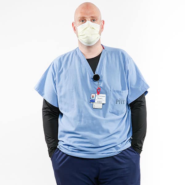 David Long works in environmental services at Presby. His job is to disinfect every crevice of every room after a COVID-19 patient leaves.  https://interactives.dallasnews.com/2020/saving-one-covid-patient-at-texas-health-presbyterian-hospital-dallas/