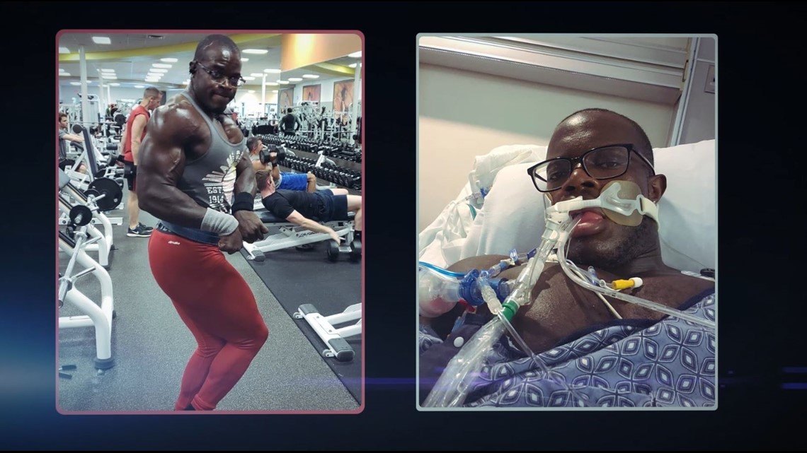 29 y.o. Quawn James from Atlanta,  #Georgia is a nurse practitioner and bodybuilder that SURVIVED  #COVID. He took this picture while intubated to raise awareness about this deadly disease.  @CTZebra  https://www.11alive.com/article/news/health/coronavirus/georgia-nurse-survives-covid19-battle/85-37c7b703-fe2f-41d3-b62f-f4a6ee2a838d