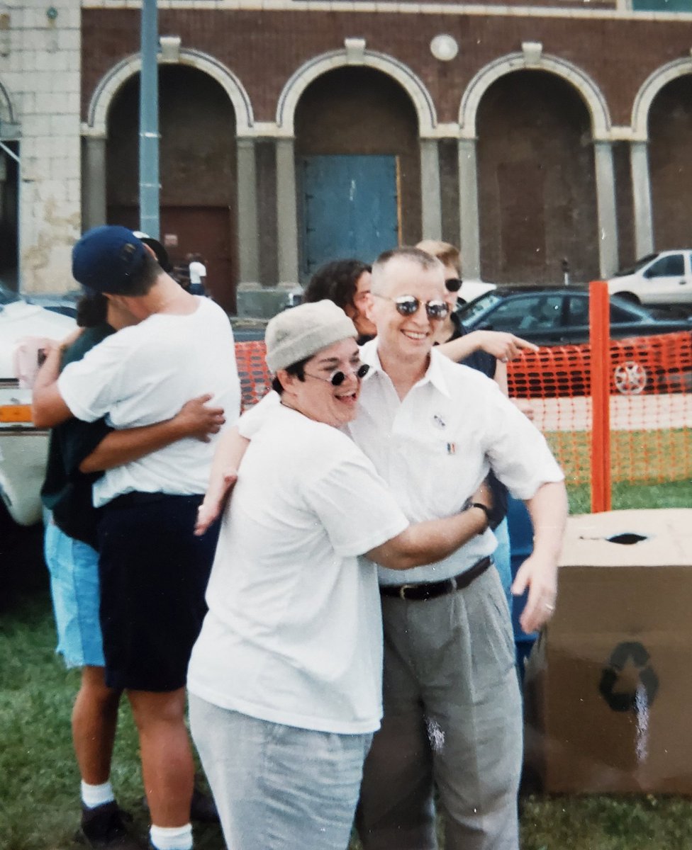 NALGAP_Phil's tweet photo. Two queer icons sharing a laugh in Asbury Park NJ https://t.co/Br2m02siyS