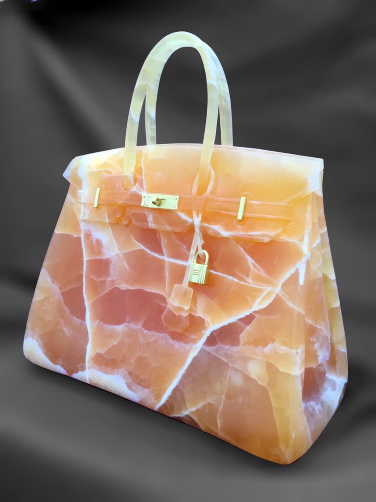 FashionweekNYC's tweet photo. Look at these Hermes Bags made out of Stone 🤯🤯🤯 https://t.co/Y2c88CKdJC