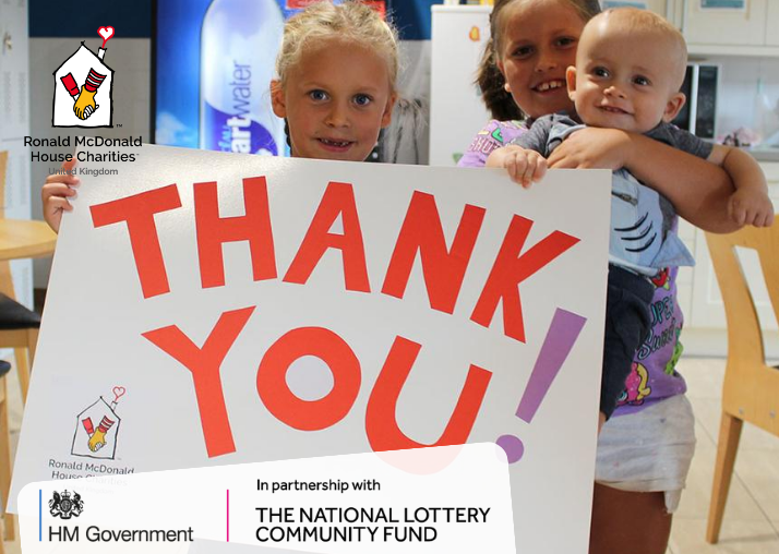 RMHCUK's tweet photo. We are delighted to have been awarded £98,112 from @TNLComFund and @DCMS to help us cope with the challenges of COVID-19. This funding will help keep our Houses running and enable families to stay together for months to come. Thank you! 💙  https://t.co/nX3N32HqTc https://t.co/P5fXBifn1r