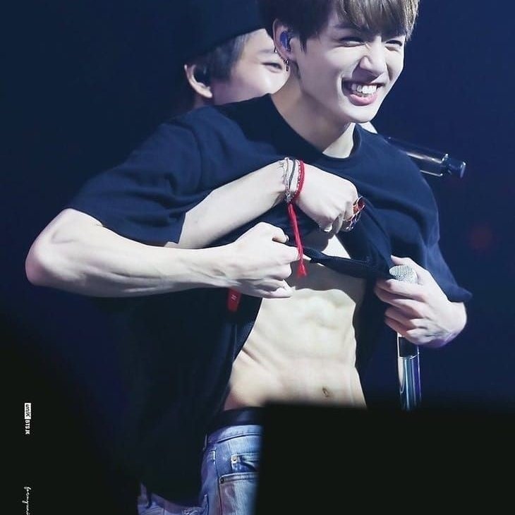 his abs