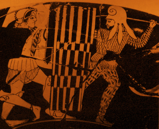 Light-armed and flimsy? Persians were not just archers in trousers. Scale or linen armour; spears, swords, axes. They did not skirmish away from a fight. Besides, there were many other close combat specialists in Xerxes' army: Egyptians, Phoenicians, Assyrians, Greeks, etc. 13/