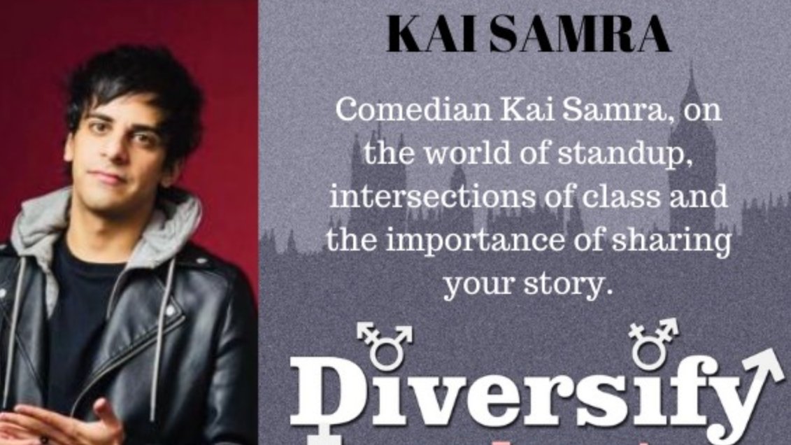 DiversifyPod's tweet photo. Episode 2 of #DiversifyPod is OUT NOW!!
We chatted to @kaisamra about class, comedy & telling stories.
He also spoke about the wonderful @centrepointuk & a raaaather interesting meeting with Tommy Robinson!
Listen here: https://t.co/XOi3QrSqBI https://t.co/NB58qwJs3X
