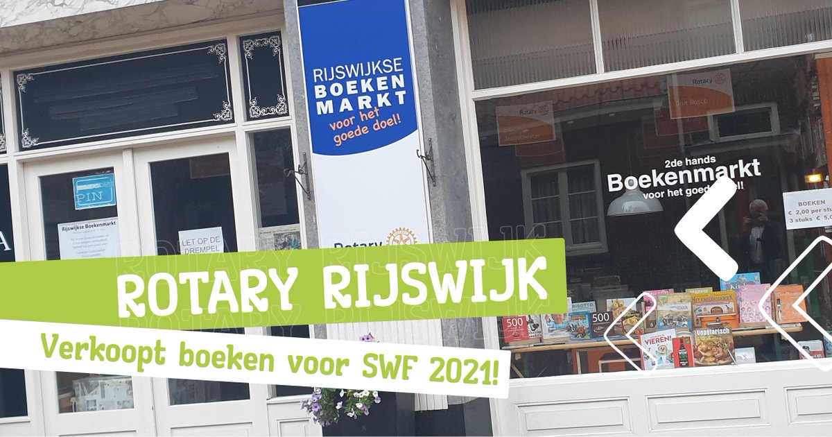 Strandwal's tweet image. Tof! Rotary Rijswijk stelt in de maand september de opbrengt van zijn tweedehands boekenmarkt ter beschikking aan het Strandwalfestival! 📚 Iedere zaterdag van 10:00 tot 16:00 uur kun je voor een goed boek terecht aan de kerkstraat 7a. Zien we je daar? 😃