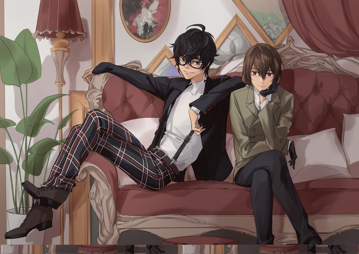 ペルソナ5 #主人公(ペルソナ5) #明智吾郎#雨宮蓮#主明#shuake 把好久前