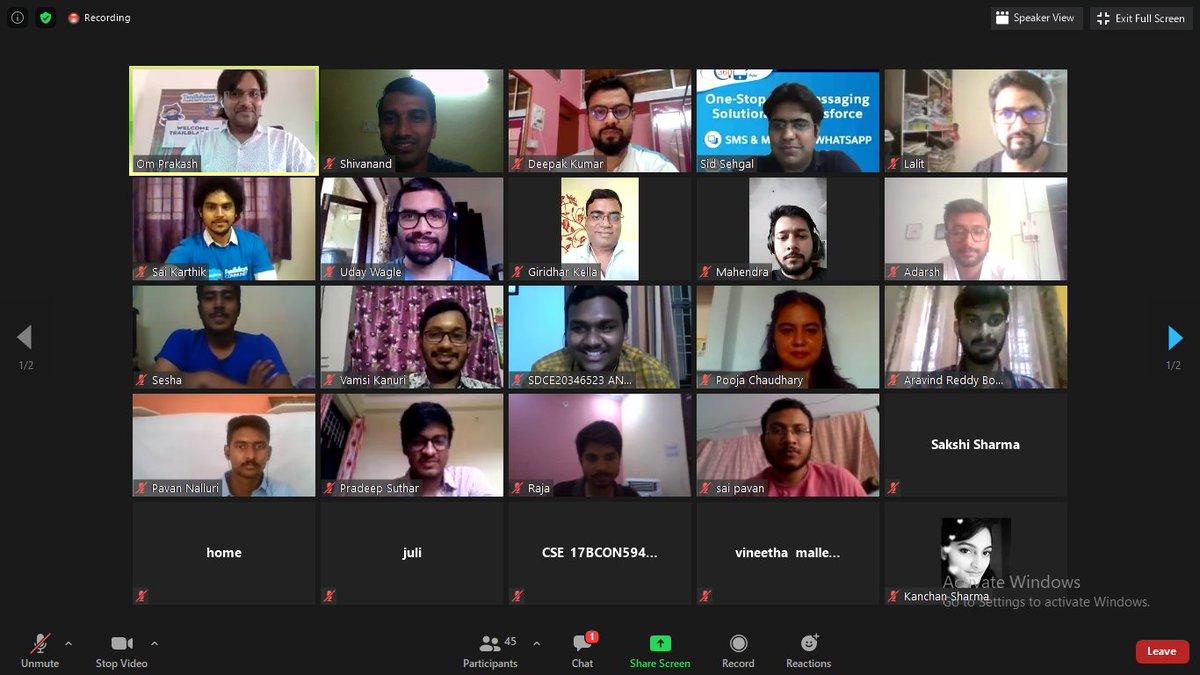 Raja Singh (@raja_sfd) on Twitter photo Great event today with lot of knowledge sharing from the awesome speakers.
#TrailblazerCommunity #MotihariMeetup #salesforce
<a href="/omprakash_it/">Om Prakash</a> <a href="/Sesha__/">Thamalalla Venkata Seshagiri Rao #VCGF20</a> <a href="/ShyamSf/">Shyam🇮🇳</a>
<a href="/Thebnmallika/">B N Mallika</a> @shivangni_jain <a href="/360degreecloud/">360 Degree Cloud</a> Great event today with lot of knowledge sharing from the awesome speakers.
#TrailblazerCommunity #MotihariMeetup #salesforce
<a href="/omprakash_it/">Om Prakash</a> <a href="/Sesha__/">Thamalalla Venkata Seshagiri Rao #VCGF20</a> <a href="/ShyamSf/">Shyam🇮🇳</a>
<a href="/Thebnmallika/">B N Mallika</a> @shivangni_jain <a href="/360degreecloud/">360 Degree Cloud</a>