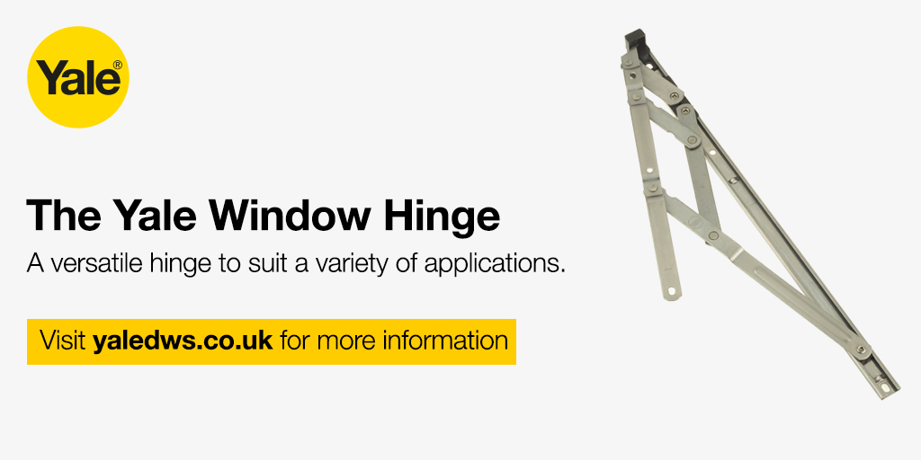 YaleDWS's tweet image. The Yale Window Hinge is a versatile hinge to suit a variety of applications providing excellent weather sealing and draught proofing performance from extended enclosed end cap and asymmetrical vent arm. 

Find out more: ow.ly/uDAl50Beu30

#WindowHinge #BBA