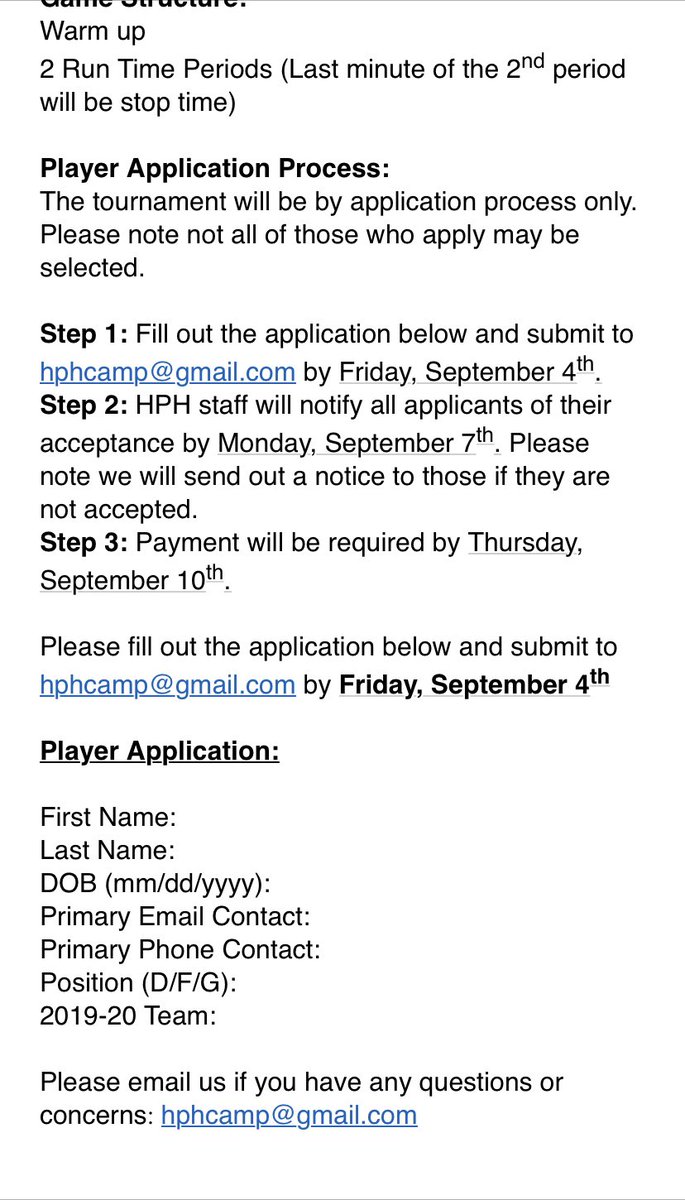HPHCAMP's tweet image. 🚨A reminder that the deadline to register for our tournament  is this Friday, September 4th! Details below🚨