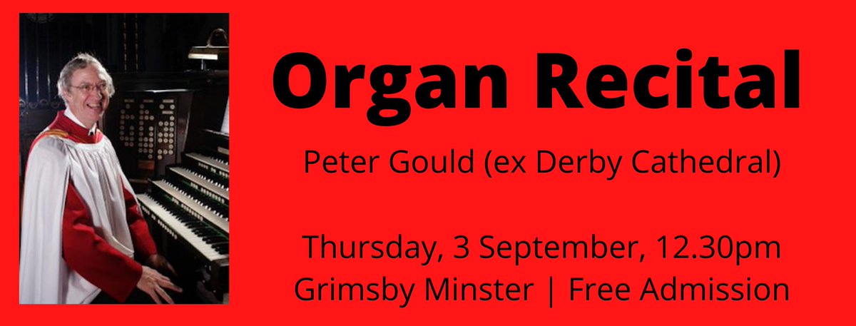 Grimsby Minster (@grimsbyminster) on Twitter photo We are very much looking forward to our first public concert in the Minster since lockdown, tomorrow at 12.30pm. facebook.com/events/2311369…
<a href="/GrimsbyLive/">Grimsby Live</a> <a href="/Culture_NEL/">CultureWorks NEL</a> <a href="/NELMusicHub/">NEL Music Hub</a> <a href="/RadioHumberside/">BBC Humberside</a> <a href="/LincsFM/">Lincs</a> <a href="/CofELincoln/">Diocese of Lincoln</a> <a href="/churchofengland/">The Church of England</a> <a href="/looknorthBBC/">BBC East Yorkshire</a> <a href="/ClassicFM/">Classic FM</a> We are very much looking forward to our first public concert in the Minster since lockdown, tomorrow at 12.30pm. facebook.com/events/2311369…
<a href="/GrimsbyLive/">Grimsby Live</a> <a href="/Culture_NEL/">CultureWorks NEL</a> <a href="/NELMusicHub/">NEL Music Hub</a> <a href="/RadioHumberside/">BBC Humberside</a> <a href="/LincsFM/">Lincs</a> <a href="/CofELincoln/">Diocese of Lincoln</a> <a href="/churchofengland/">The Church of England</a> <a href="/looknorthBBC/">BBC East Yorkshire</a> <a href="/ClassicFM/">Classic FM</a>
